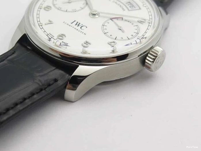 MIROTIME 0208 SportInspired Portuguese Real PR Real Annual Calendar IW503501 YLF 1:1 Best Edition White Dial On Leather Strap A 7241